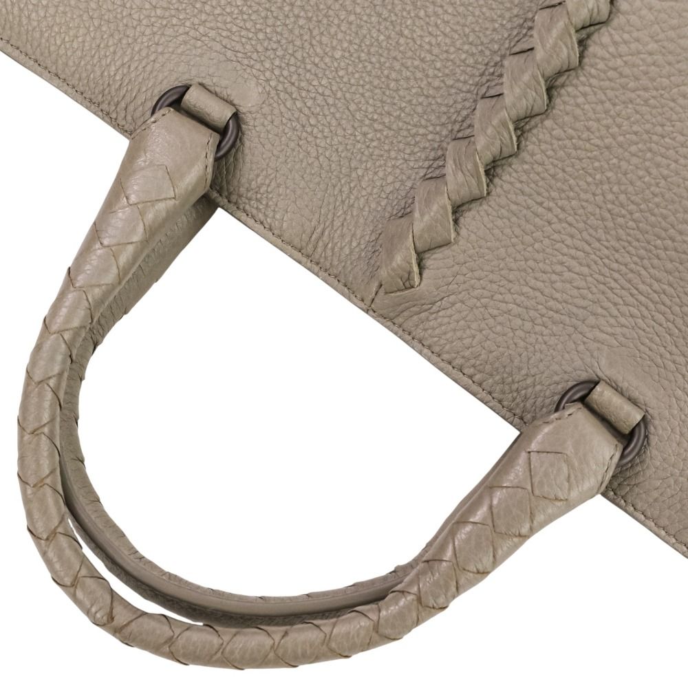 Bottega Veneta Intrecciato 2-Way Handbag Gray — view 6