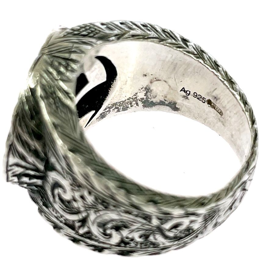 Gucci Silver Interlocking Arabesque Ring 925 Engraved — view 6