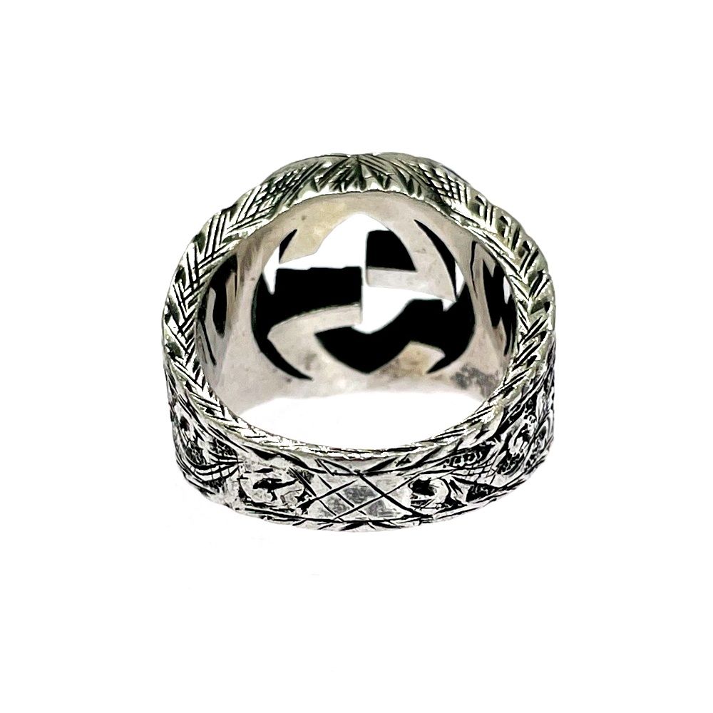 Gucci Silver Interlocking Arabesque Ring 925 Engraved — view 5