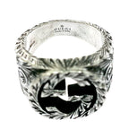 Gucci Silver Interlocking Arabesque Ring 925 Engraved — view 7