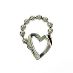 Gucci Silver Heart Ball Chain Ring 925 Engraved — view 2