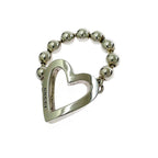 Gucci Silver Heart Ball Chain Ring 925 Engraved — view 5