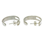 Gucci Silver-g Logo Hoop Earrings 925 Engraved — view 5