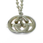 Gucci Silver Interlocking Ball Chain Necklace 925 Stamp — view 4