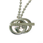 Gucci Silver Interlocking Ball Chain Necklace 925 Stamp — view 3