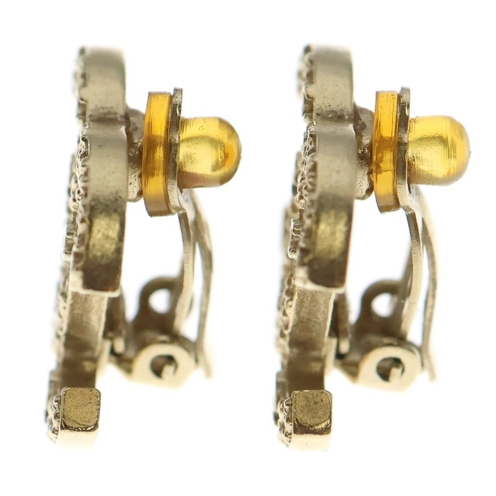 Chanel CC Logo Earrings Gold — view 3