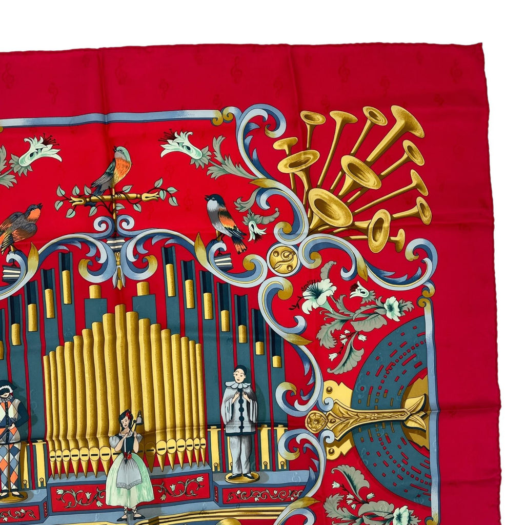 Hermes Scarf Silk Carre 90 Orgauphone ET Autres Mecaniques Pipe Organ — view 3