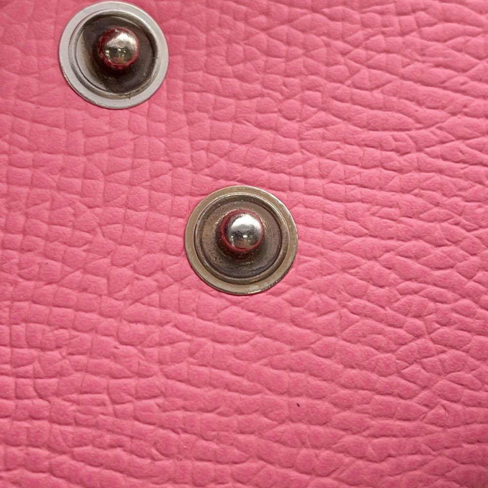 Hermes Coin Case Calviduo Rose Azalea Silver Epsom — view 6