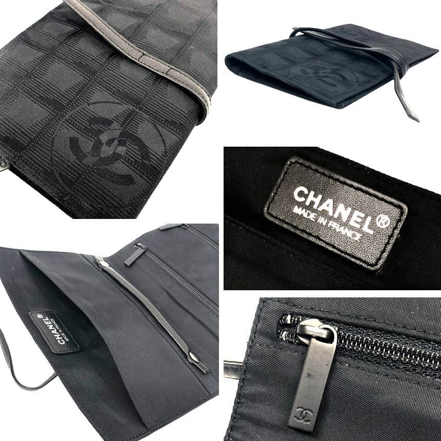 Chanel New Travel Line Pouch Case Black — view 3