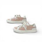 Hermes Day Sneakers Shoes Fabric Leather Pink White Silver Kelly — view 3