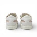 Hermes Day Sneakers Shoes Fabric Leather Pink White Silver Kelly — view 5