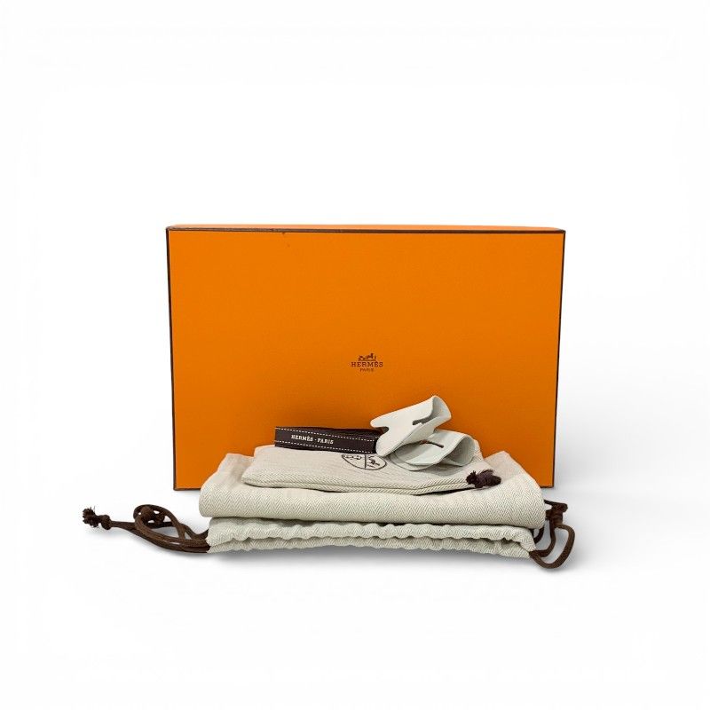 Hermes Day Sneakers Shoes Fabric Leather Pink White Silver Kelly — view 9