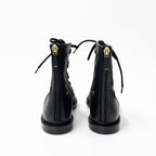 Dior D-trap Short Boots Leather Black Mesh Lace Up Sandals Open Toe — view 5