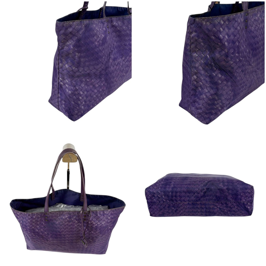 Bottega Veneta Intrecciato Print Tote Reversible Purple Illusion — view 3