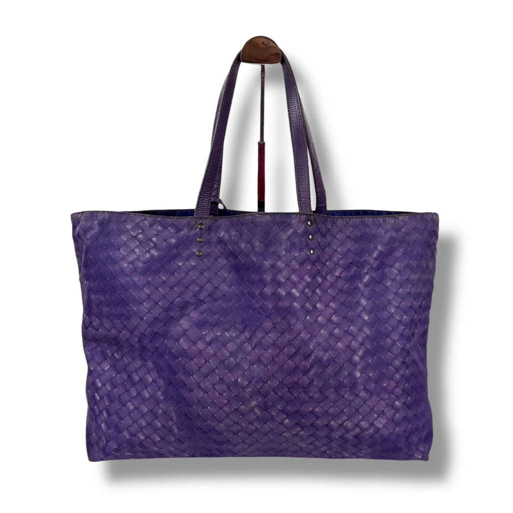 Bottega Veneta Intrecciato Print Tote Reversible Purple Illusion — view 2