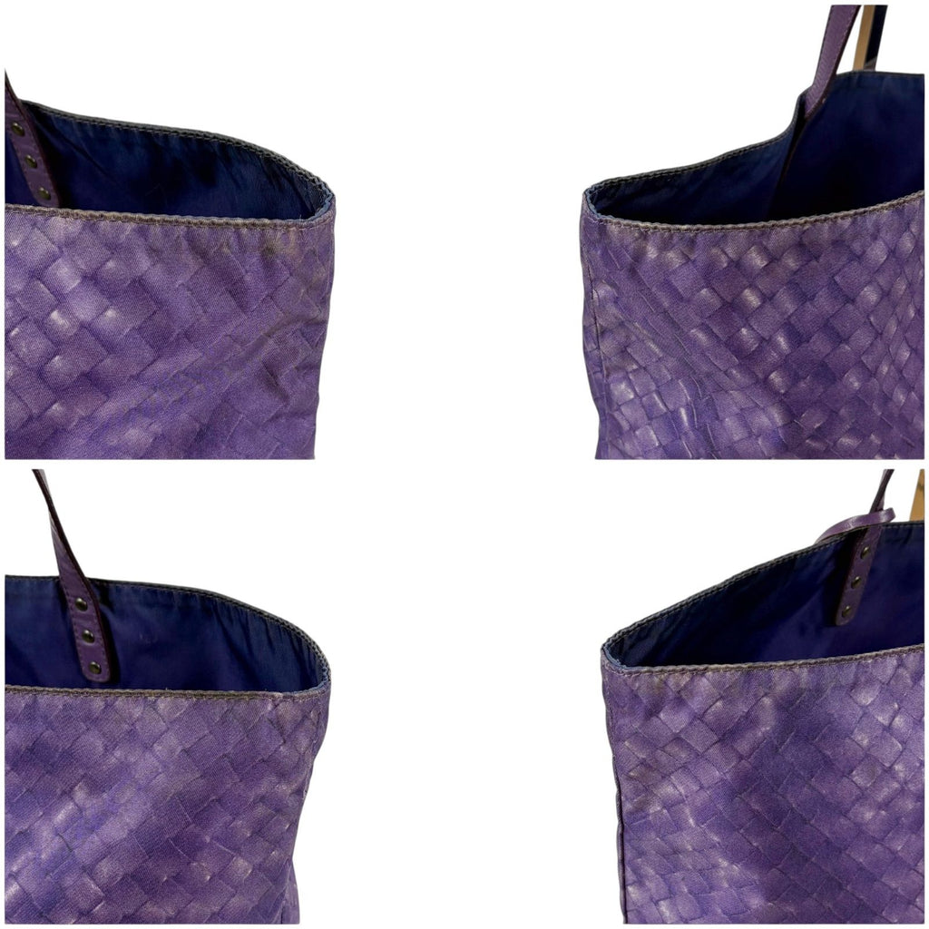 Bottega Veneta Intrecciato Print Tote Reversible Purple Illusion — view 4