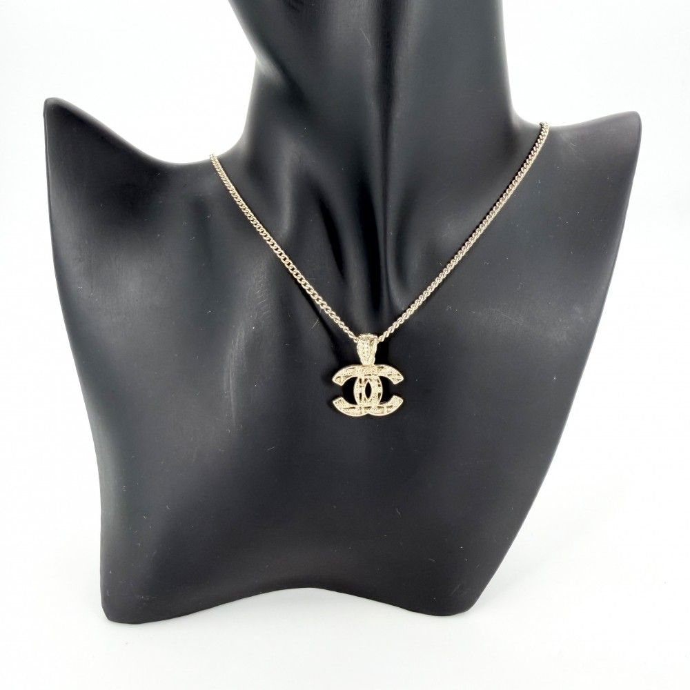 Chanel Necklace CC Logo Pendant Long — view 2