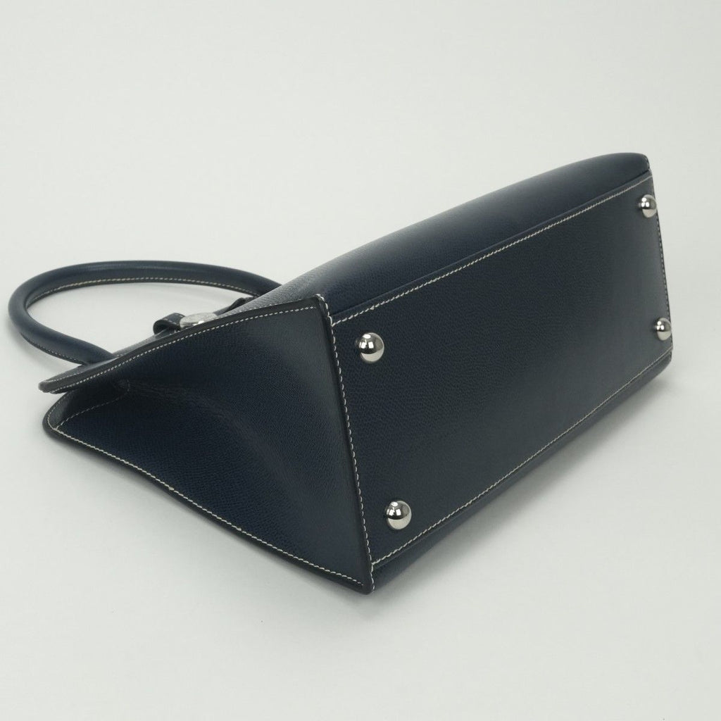 Hermes Dalvy MM Tote Lycee Blueroy Navy Silver Handbag — view 6