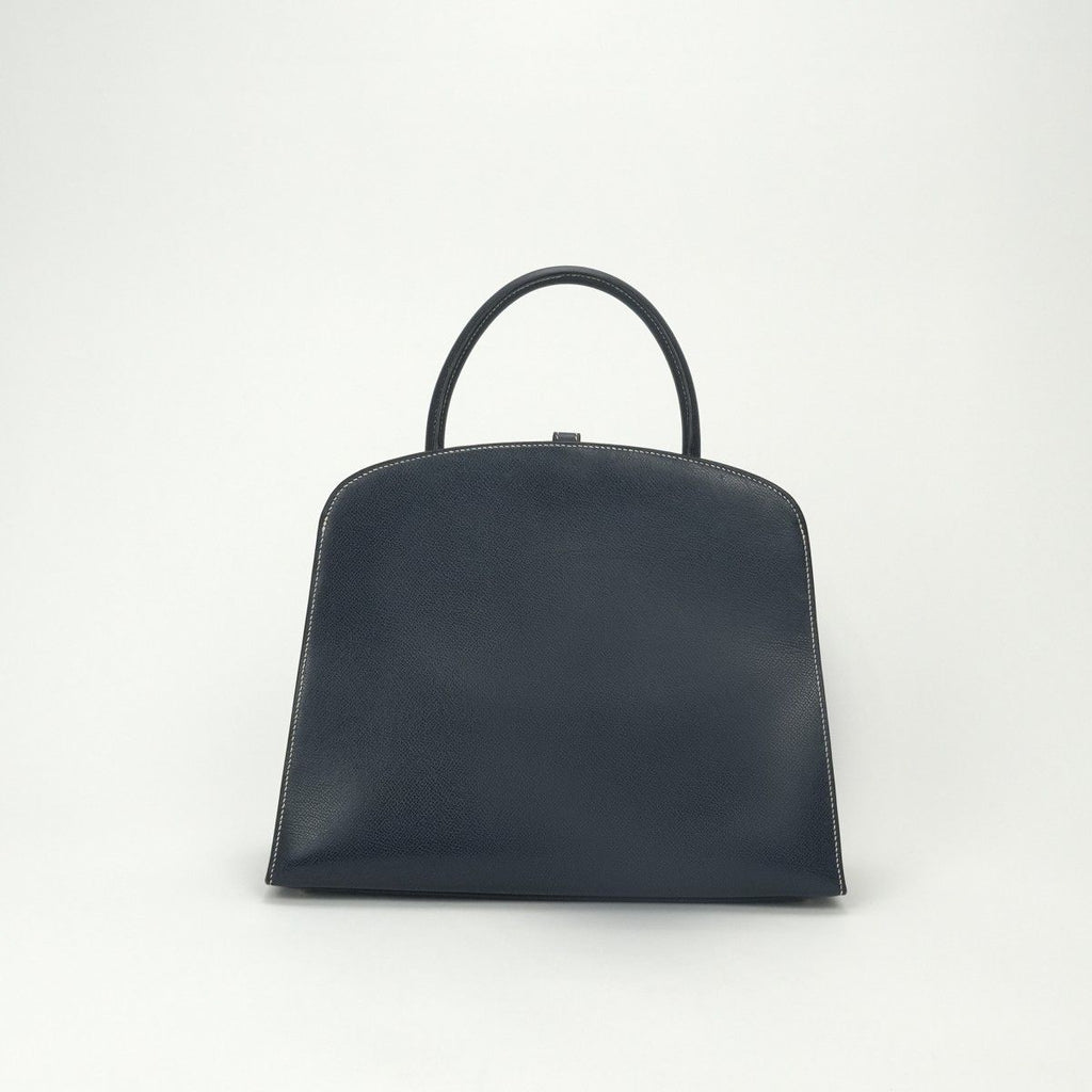 Hermes Dalvy MM Tote Lycee Blueroy Navy Silver Handbag — view 3
