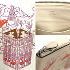 Hermes Carre Pocket Long Epic Swift Calfskin Nata Pouch — view 3