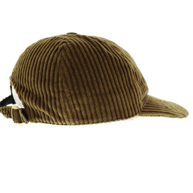 Celine Triomphe Logo Corduroy Baseball Cap Hat L Brown — view 5