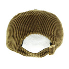 Celine Triomphe Logo Corduroy Baseball Cap Hat L Brown — view 3