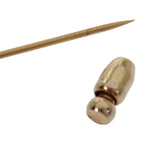 Hermes Shell Pin Brooc Metal Gold Brown Brooch — view 6