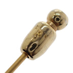 Hermes Shell Pin Brooc Metal Gold Brown Brooch — view 8