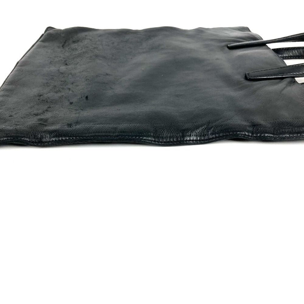 Loewe Handbag Logo Vertical Shape Tote Leather Black — view 3