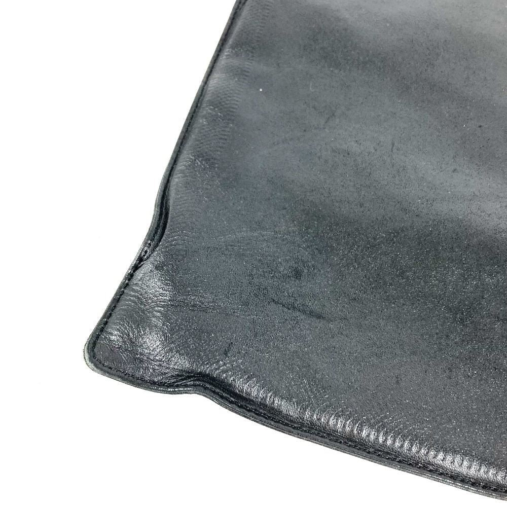 Loewe Handbag Logo Vertical Shape Tote Leather Black — view 7