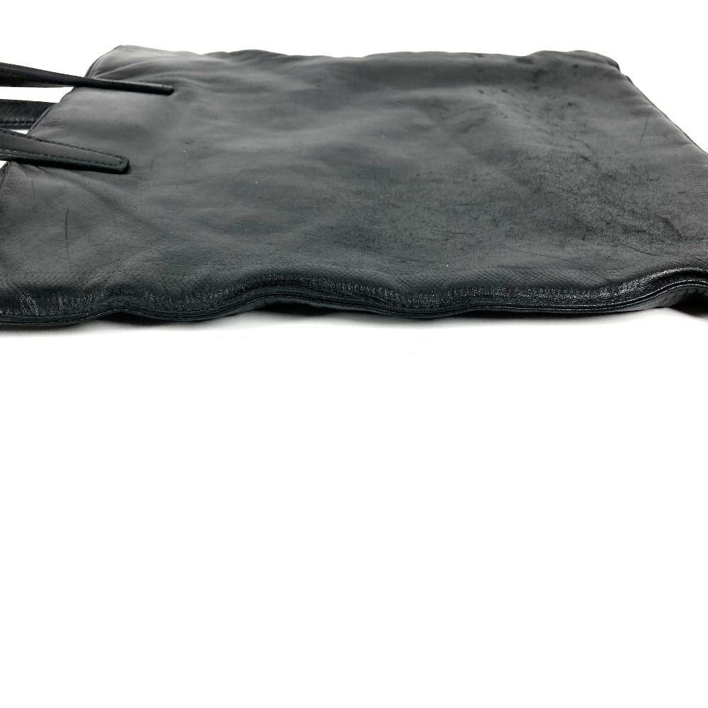 Loewe Handbag Logo Vertical Shape Tote Leather Black — view 4