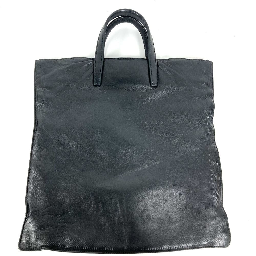 Loewe Handbag Logo Vertical Shape Tote Leather Black — view 2