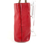 Gucci Shoulder Bag Interlocking Chain Tote Leather Red — view 3