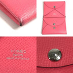Hermes Bifold Wallet Calvi Duo Epsom Rose Azalea Pink — view 8