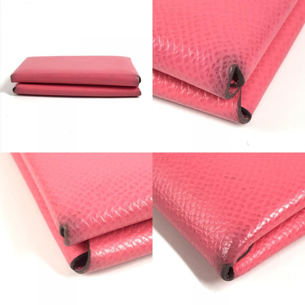 Hermes Bifold Wallet Calvi Duo Epsom Rose Azalea Pink — view 7