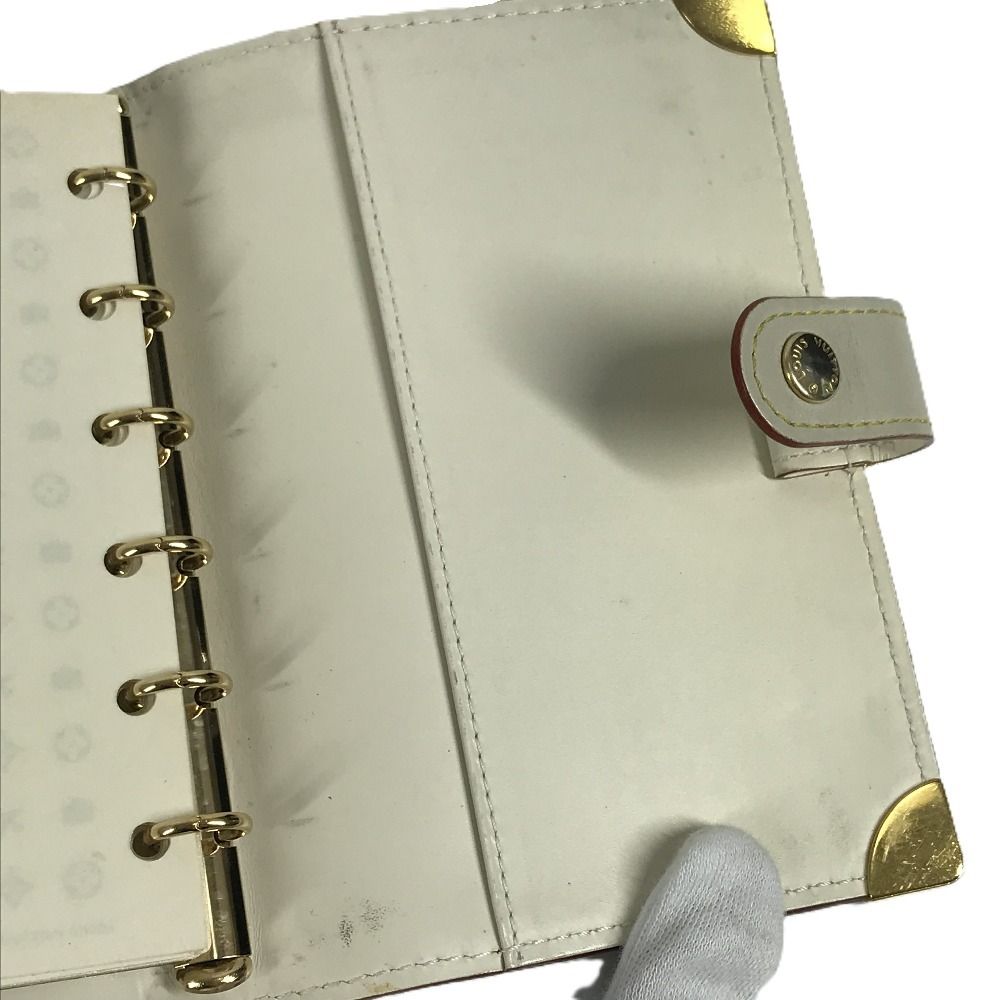 Louis Vuitton Notebook Cover Agenda PM Suhali Leather White — view 4