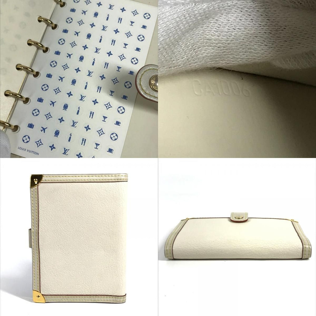 Louis Vuitton Notebook Cover Agenda PM Suhali Leather White — view 7