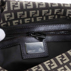 Fendi Zucchino Mamma Bucket Shoulder Bag Canvas Brown Beige Gunmetal — view 7