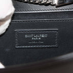 Saint Laurent Kate Chain Shoulder Bag Leather Black Medium — view 9