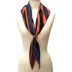 Hermes Scarf Diamond Shawl Losange MM Silk Navy Red — view 2