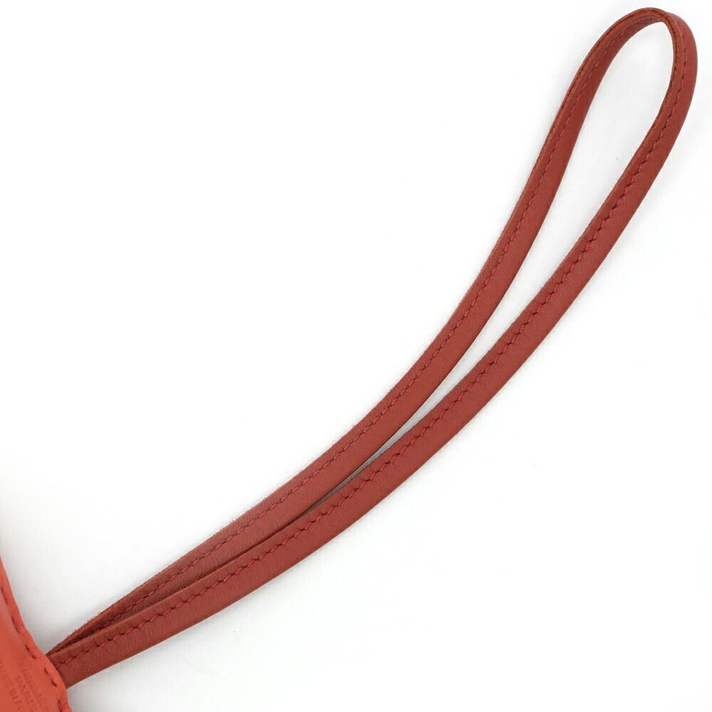 Hermes Buddy Charm Orange Poppy Carnelian White Agneau Milo Mouton — view 7