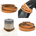 Hermes Leather Bracelet Choker Brown — view 2