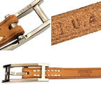 Hermes Leather Bracelet Choker Brown — view 3