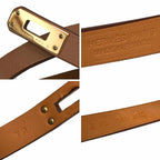 Hermes Leather Bracelet Mini Kelly Double Tour T2 Brown — view 3