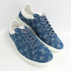 Louis Vuitton Luxembourg Line Sneakers Monogram Denim 8 Blue White — view 3