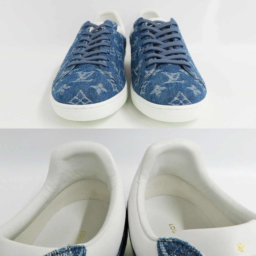 Louis Vuitton Luxembourg Line Sneakers Monogram Denim 8 Blue White — view 7