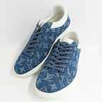 Louis Vuitton Luxembourg Line Sneakers Monogram Denim 8 Blue White — view 2