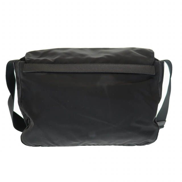 Prada Triangle Logo Nylon Messenger Shoulder Bag Black Aa — view 2