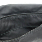 Prada Triangle Logo Nylon Messenger Shoulder Bag Black Aa — view 8
