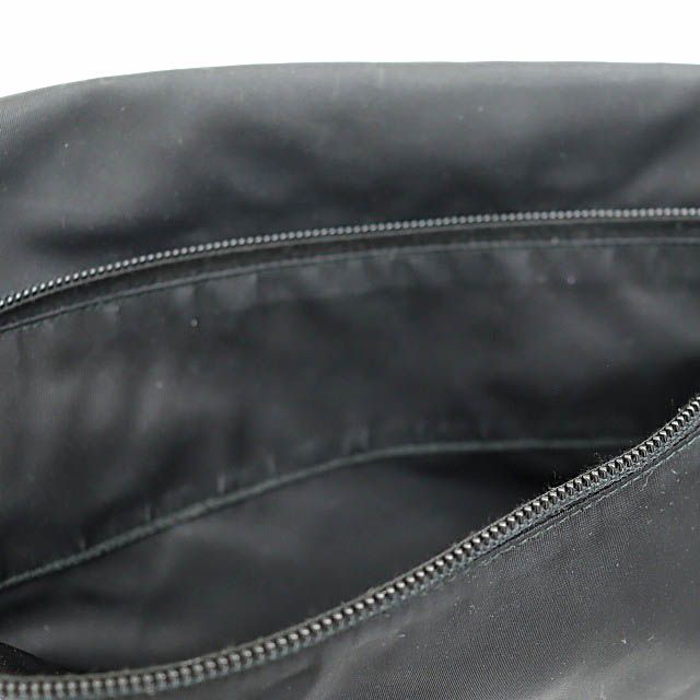 Prada Triangle Logo Nylon Messenger Shoulder Bag Black Aa — view 8